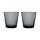 Iittala Kartio Glas Dunkelgrau 2er Set 210 ml