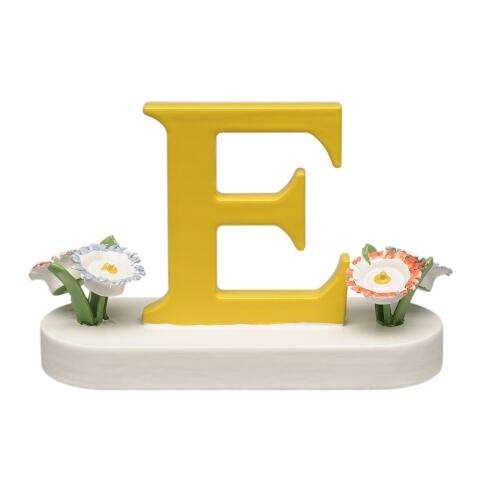 Wendt & Kühn Buchstabe E mit Blumen zu Margeritenengeln 634/23/E