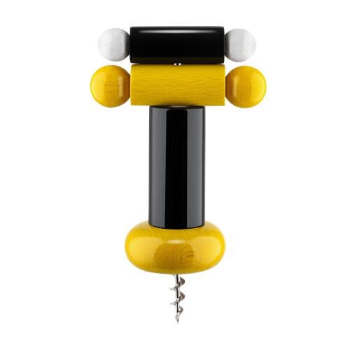 Alessi Sottsass Collection Korkenzieher Schwarz