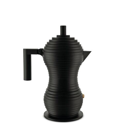 Alessi Espressokocher Pulcina Vollschwarz für 3 Tassen