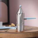 Alessi Espressomaschine La Conica für 3 Tassen Hellblau