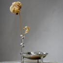 Stoff Nagel Vase Chrom