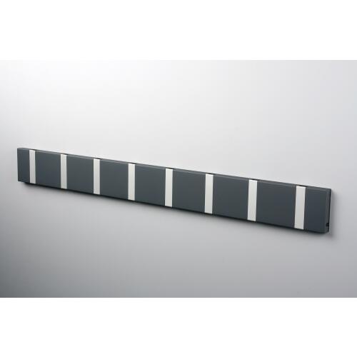 LoCa Knax Waagerechte Garderobenleiste 8 Haken Anthrazit