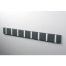 LoCa Knax Waagerechte Garderobenleiste 8 Haken Anthrazit