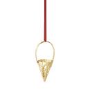 Georg Jensen Weihnachtsschmuck 2022 Schleife und Spitztüte Goldauflage